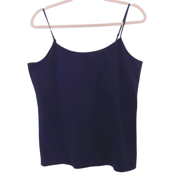 2 A Tee Navy Blue Spaghetti Strap Undershirt Tank Top Size XL Cotton/Spandex - Picture 1 of 5